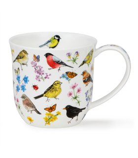 Cumbrae Bird Garden Bullfinch | Bone China mug by Dunoon in England