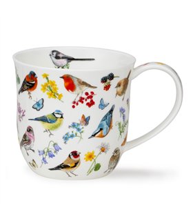 Cumbrae Bird Garden Robin | Bone China mug by Dunoon in England
