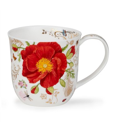 Vintage Rouge| Bone China mug by Dunoon in England