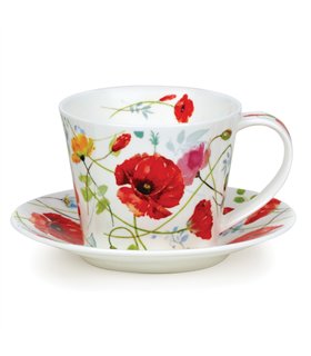 Islay Wild Garden Poppy Cup and Saucer