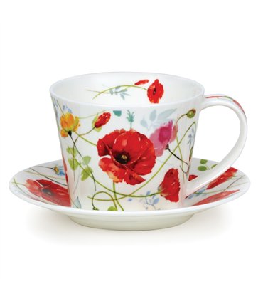 Islay Wild Garden Poppy Cup and Saucer